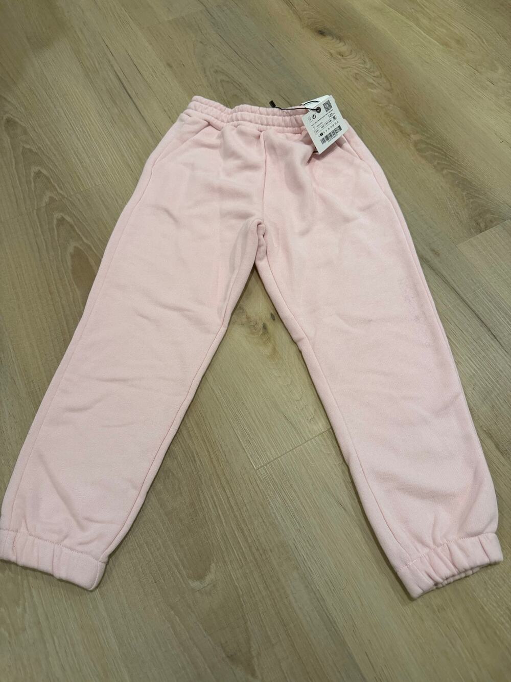 Zara Girls Pink Jogger Sweatpants Size 7 122cm NWT Elastic Waist Cuff Pants